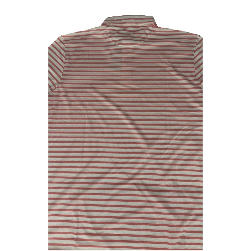 RLX Ralph Lauren Mens XL Golf Polo Shirt Pink White Striped Wicking Performance - Picture 7 of 12